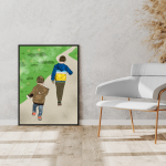 Portrait famille personnalisé enfant