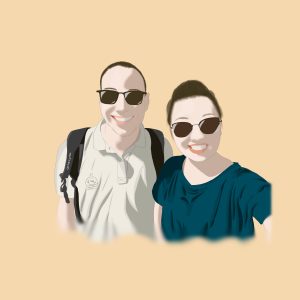 Illustration personnalisée - Portrait Happy famille