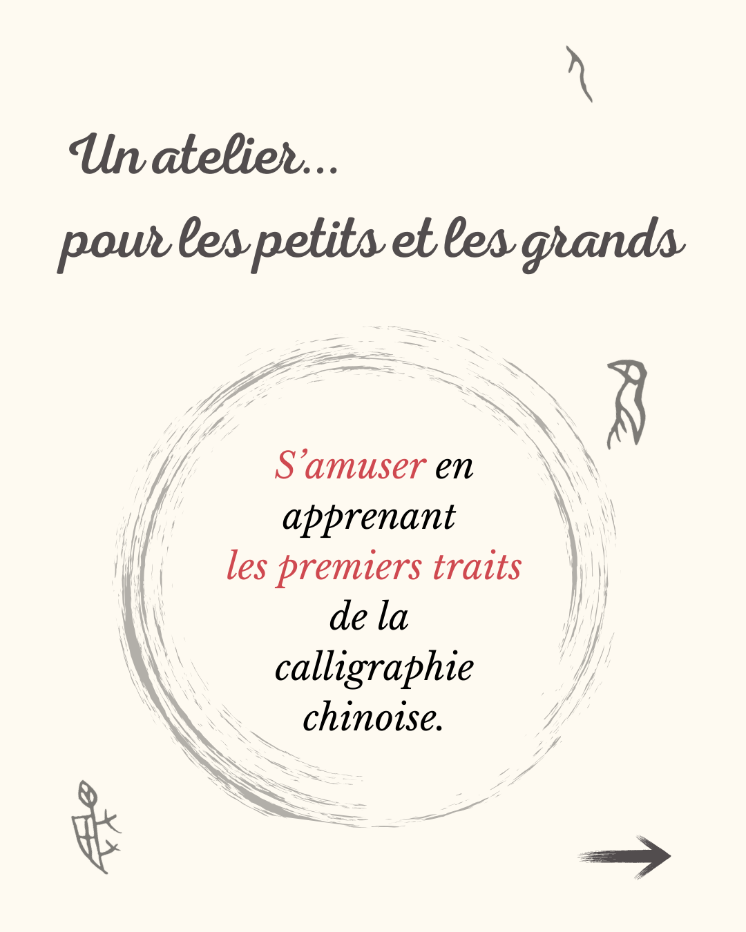 Atelier calligraphie chinoise