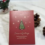 Cartes de vœux - Chaleur Forestière - rouge-sapin